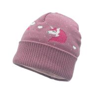 Maximo Winter-Umschlagmütze 43571-389300 Fb.7525 Rosa mit Glitzereinhorn