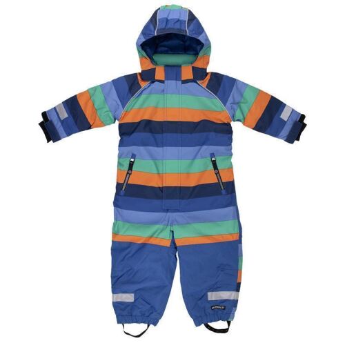 Villervalla Winteroverall Atlas 712AW Orange/Blau/Grün gestreift