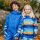 Villervalla Winteroverall Atlas 712AW Orange/Blau/Grün gestreift
