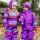 Villervalla Winteroverall Himalaya 712AW Lila/Rosa/Blau/Rot gestreift