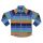 Villervalla Fleece-Jacke Atlas 812AW gestreift - Blau/Grün/Orange