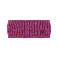 Maximo Stirnband strick mit Fleece Effektgarn pink...