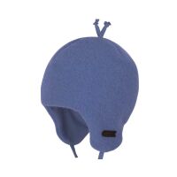 Pure Pure Wollfleecemütze zum binden smoke blue...