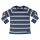 Villervalla Langarm Rib T-Shirt 242ME Pacific blau/orange/weiß gestreift
