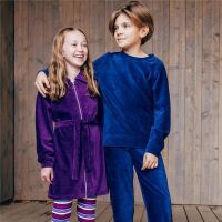 Villervalla Leggings Rib 243ME Grape lila/blau/weiß...