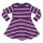Villervalla Langarm Rib Kleid 244ME Grape lila/blau/weiß gestreift