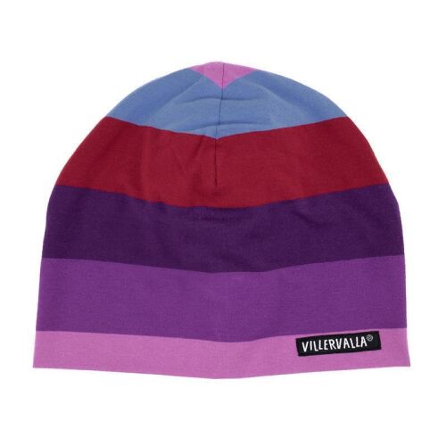 Villervalla Beanie gestreift 141AW Himalaya lila/rot gestreift