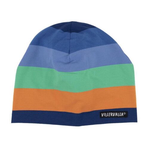 Villervalla Beanie gestreift 141AW Atlas orange/grün/blau gestreift
