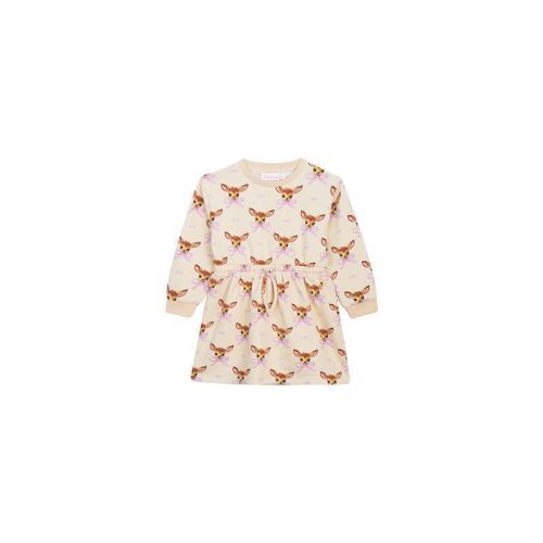Someone Langarm-Kleid Deery-SG-52-A beige mit Rehen