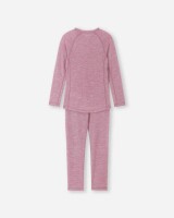 Reima Merino-Funktionsunterwäsche Set Kinsei 5200029A-4500 Grau-Pink