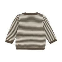 Minymo Strickpullover Rentier 114167-2502 Braun-Weiß gestreift