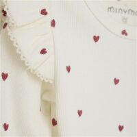 Minymo Langarm-Body 114159-1701 Weiß-Herzchen