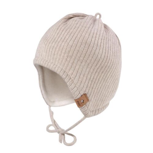 Maximo Baby-Wintermütze zum Binden 55571-393600 Fb.62 Creme