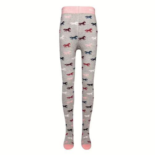 Ewers Strumpfhose Pferde 901018-7900 Grau-Rosa