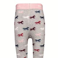 Ewers Strumpfhose Pferde 901018-7900 Grau-Rosa