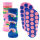 Ewers Anti-Rutsch-Socken 2-Pack Blumen/Regenbogen 225142-0002 Rosa/Blau
