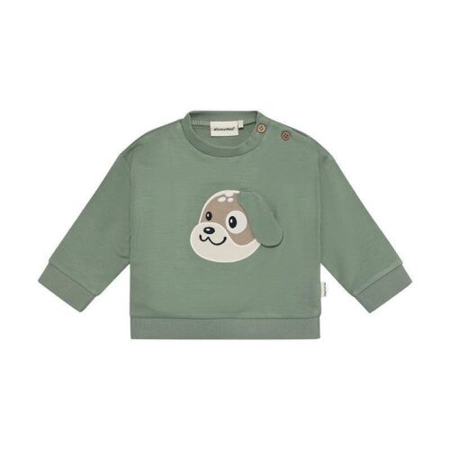 Minymo Baby-Sweater Hund 114217-9807 Grün