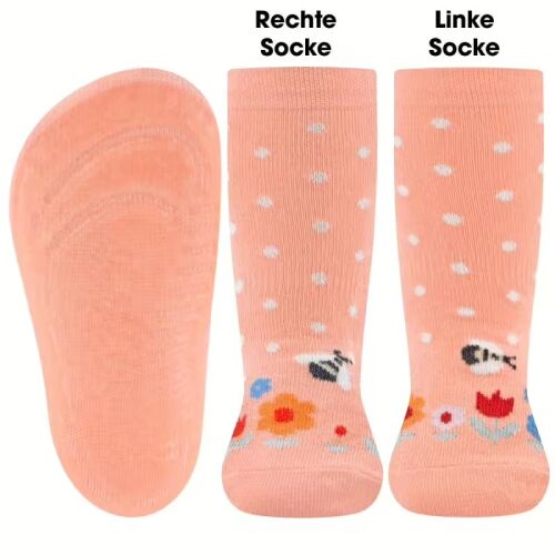 Ewers Sommer-Anti-Rutsch-Socken Blumenwiese 221399-1647 Aprikot