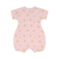 Hust & Claire Sommer-Spieler/Strampler aus Bambus Milu Monkey Sun 4319 Rosa/Sonnen