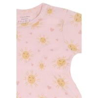 Hust & Claire Sommer-Spieler/Strampler aus Bambus Milu Monkey Sun 4319 Rosa/Sonnen