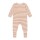 Hust & Claire La-Strampler aus Bambus Mulle Skyway 38416-3688 weiß-cognac gestreift