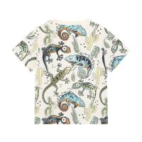 Minymo T-Shirt Reptilien 134321-1271 Weiß/Bunt