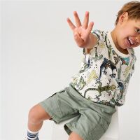 Minymo T-Shirt Reptilien 134321-1271 Weiß/Bunt