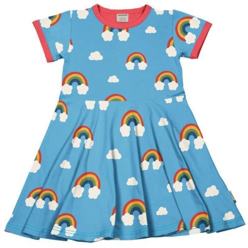 Maxomorra Kurzarm - Kleid D002-S006 Rainbow blau
