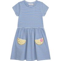 Danamade Kurzarm Kleid DMERLE - D1126-010 blau/weiß...