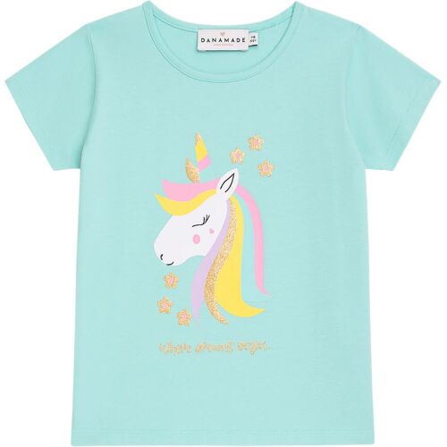 Danamade Kurzarm Shirt DCAROLINE Einhorn T1326-005 - ice blue