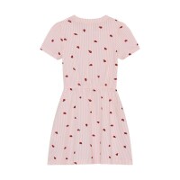 Minymo KA - Kleid mit Marienkäfern 124382 Fb. 5003 rosa/weiß gestreift