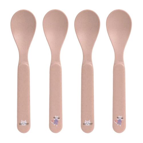 Lässig Löffel Set 4stk Tiny Team Cat rosa