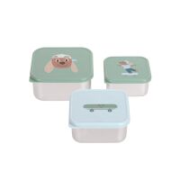 Lässig Edelstahl Snackbox Set Tiny Team Dog
