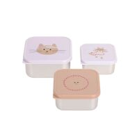 Lässig Edelstahl Snackbox Set Tiny Team Cat