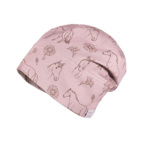 Maximo Beanie Pferde/Blumen 162300-17 Rosa