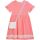 Danamade Kurzarm Kleid DLEONIE - D1126-063 + Häkeltasche pink