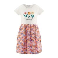 Happy Girls Kleid Bloom Every Day mit Häkelblumen Weiß-Bunt 961333-11 ecru