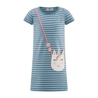 Happy Girls Kurzarm-Kleid gestreift mit Einhorn-Tasche...