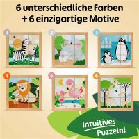 Merle Bilderwürfelpuzzle aus Holz 6-in-1 Löwe