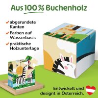 Merle Bilderwürfelpuzzle aus Holz 6-in-1 Löwe