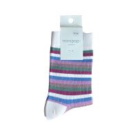 Minipop Socken aus Bambus MP69 Pale Pink - Creme/Bunt...