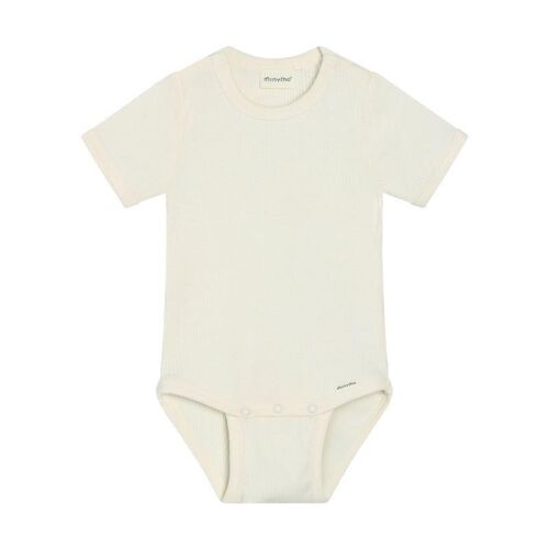 Minymo kurzarm Body Ripp 114345-1271 Creme