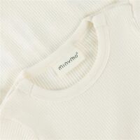 Minymo kurzarm Body Ripp 114345-1271 Creme
