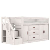 Lifetime ALL-IN-ONE Hochbett mit Treppe - 128 cm -...