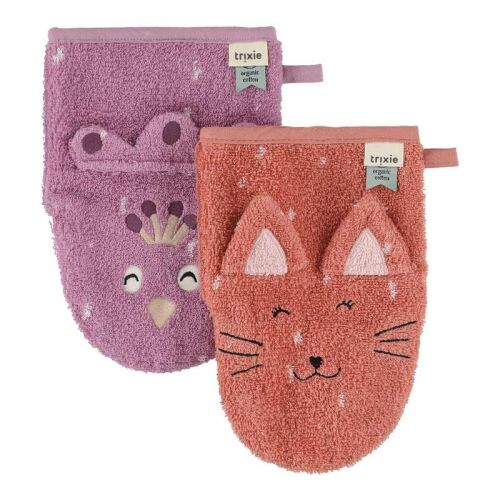 Trixie Waschlappen 2-pack Katze & Pfau 11-317