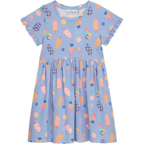 Danamade Kurzarm Kleid DPAULA - D1126-001 Eis blau