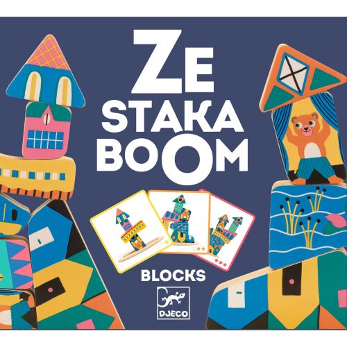 Djeco Kinderspiel Ze StakaBoom Blocks