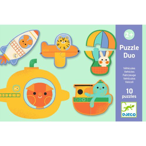 Djeco Puzzle duo Fahrzeuge 8270