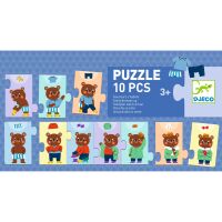 Djeco Puzzle 10 Teile "Teddybär zieht an"...