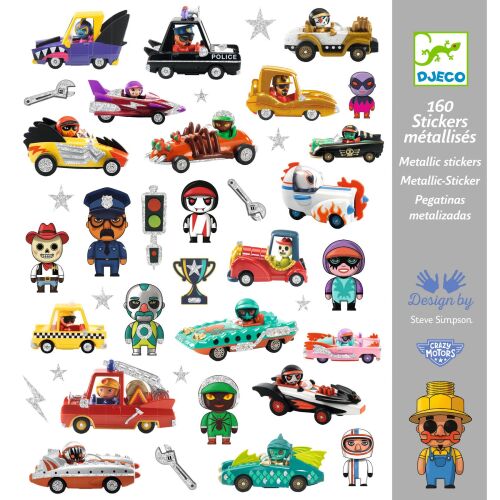 Djeco Sticker metallic Ceazy Motors 160 St